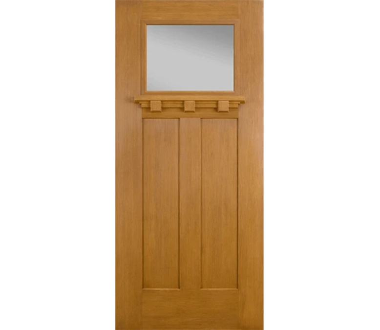 Colorado Springs Craftsman Light Fiberglass Entry Door